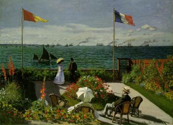 尅勞德 莫奈 Terrace by the Sea at Sainte-Adresse